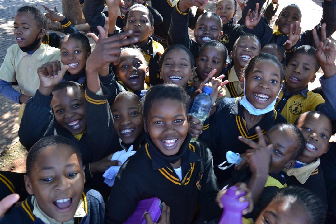 Learners at Luka Primary school